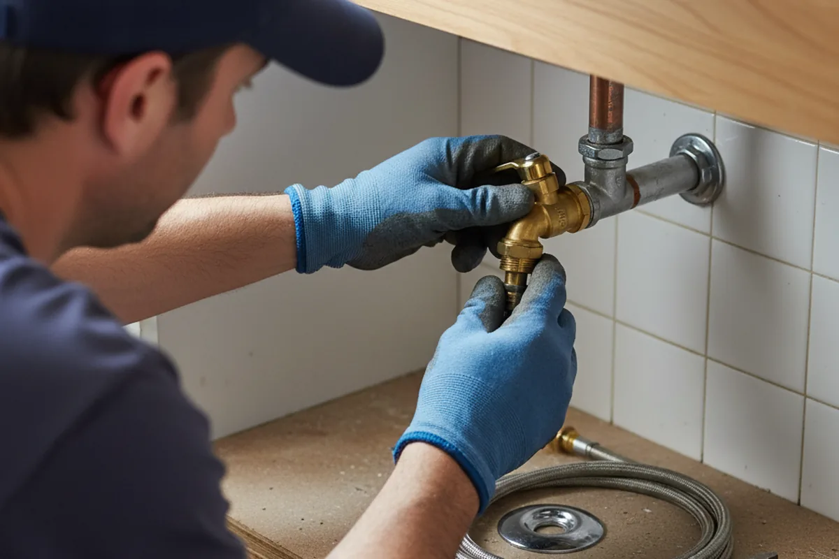Shutoff valve and fitting work during Faucet and Fixture Repair in Glencoe